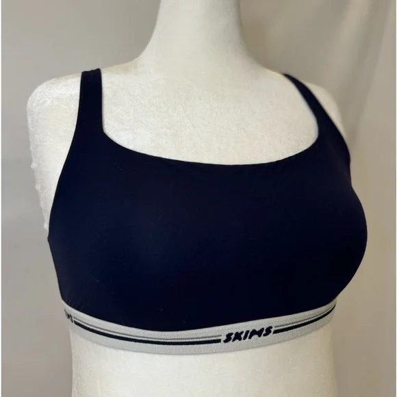 SKIMS Navy Logo Band Bralette - Picture 10 of 11